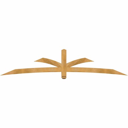 Ekena Millwork Davenport Rough Sawn Timber Gable Bracket, Western Red Cedar, 108"W x 22"H x 4"D x 4"F, 5/12 Pitch GBW108X22X0404DAV00RWR